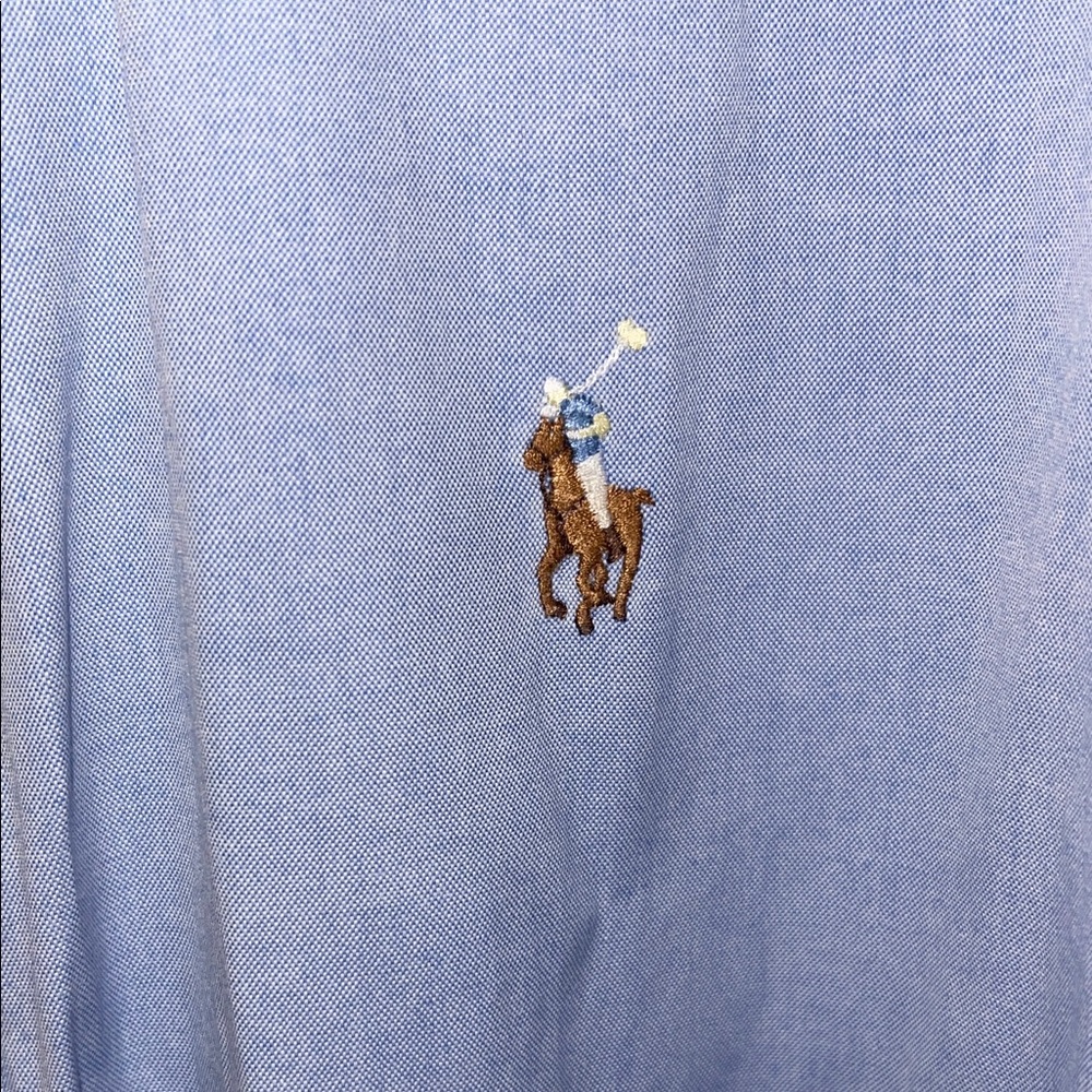 Ralph Lauren Light Blue Button-Down Dress Shirt 16 34/56 - Picture 4 of 6